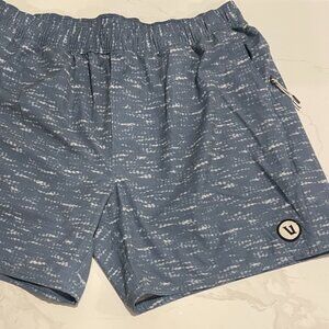 Vuori Kore Shorts - Size L - Blue Print - Unlined